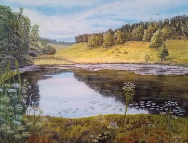 The Hidden Lake painting on canvas