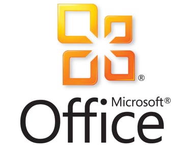 a microsoft office logo with the microsoft office logo