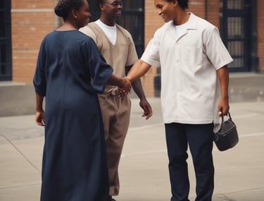 A group of ex-cons participating in a job training program.