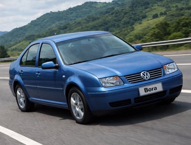 Volkswagen Bora 2006 em rodovia em movimento mostrando como seria seu valor hoje em 2026