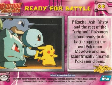 00 Ready For Battle Topps Pokémon The First Movie back