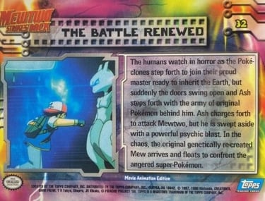 32 The Battle Renewed Topps Pokémon The First Movie back