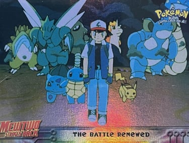 32 the battle Renewed Topps Pokémon The First Movie rainbow foil