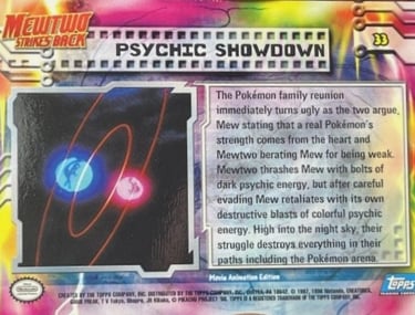 33 Psychic Showdown Topps Pokémon The First Movie back