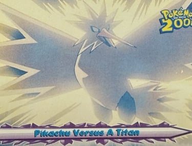 34 Pikachu Versus A Titan Topps Pokémon The Movie 2000