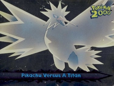 34 Pikachu Versus A Titan Topps Pokémon The Movie 2000 silver foil