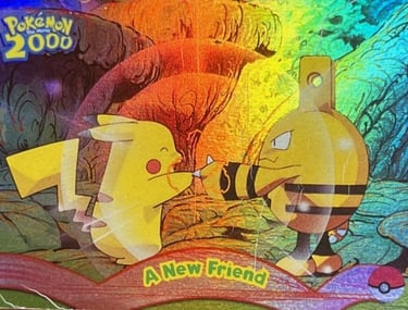 5 A New Friend Topps Pokémon The Movie 2000 rainbow foil