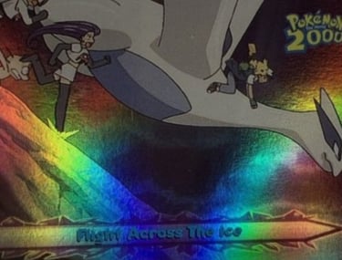 54 Fligth Across The Ice Topps Pokémon The Movie 2000 rainbow foil