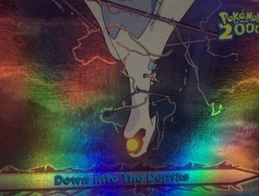 58 Down Into The Depths Topps Pokémon The Movie 2000 rainbow foil
