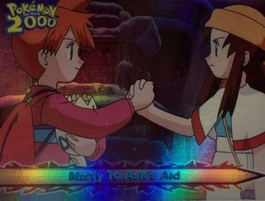 59 Misty To Ash's Aid Topps Pokémon The Movie 2000 rainbow foil