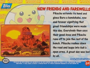 59 New Friends And Farewells Topps Pokémon The First Movie back