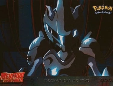 6 Mechanical Mewtwo Topps Pokémon The First Movie silver foil