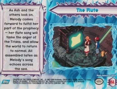 61 The Flute Topps Pokémon The Movie 2000 back