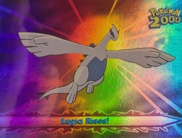 64 Lugia Rises ! Topps Pokémon The Movie 2000 rainbow foil