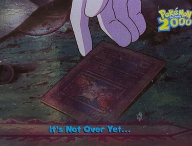 70 It's Not Over Yet... Topps Pokémon The Movie 2000 silver foil