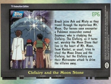 EP6 Clefairy and the Moon Stone Topps Pokémon series 2 US back