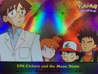 EP6 Clefairy and the Moon Stone Topps Pokémon series 2 US rainbow foil