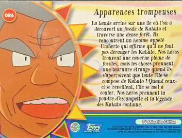 OR6 Apparences trompeuses topps série 2