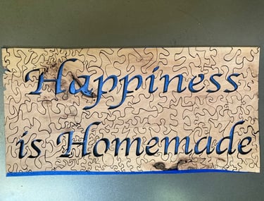 "Happiness is homemade" jigsaw puzzle
