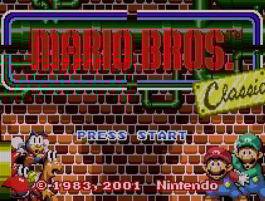 Mario Bros. Game Boy Advance Title Screen