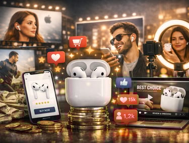 pessoas usando o fone AirPods 