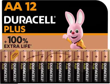 a pile of batteries with a bunny on it