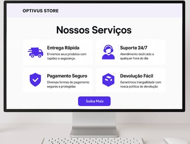 Exemplo de site profissional responsivo e landing page otimizada para presença online.