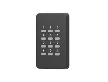 Verkada AD64 access control keypad reader with sleek black design and tactile illuminated numeric keypad for secure PIN 