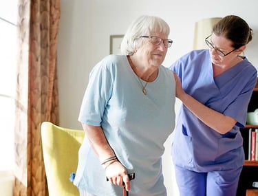 personal care aide with patient