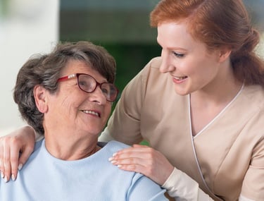 caregiver with patient