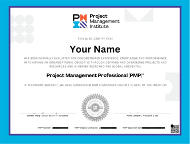 PMP professional certificates