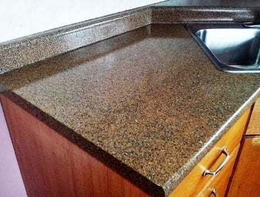 Kitchen counter resurfaced in a modern granite finish