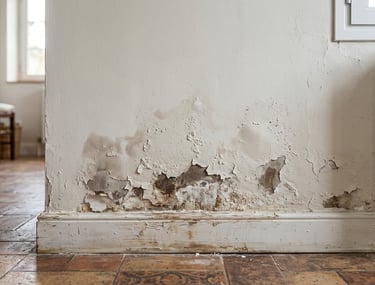 Pintar encima de la humedad por capilaridad sin solucionar la causa