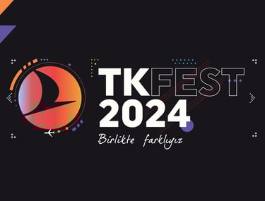 TKFEST 2024 için Türk Hava Yolları marka diliyle hazırlanan etkinlik KV animasyonu