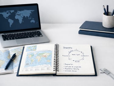 Geografie-Lernmaterialien für Online-Nachhilfe