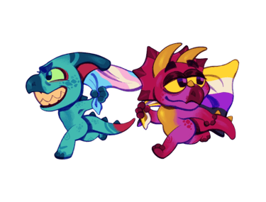 Dark Blue and Purple Dino