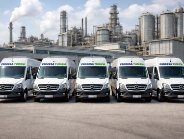 Procesa Turizm servis araçları ile fabrika işçi ve okul öğrenci taşımacılığı hizmetleri.