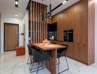 Architectural floor plan and 3D design concept for home remodeling project