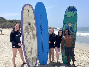 clase de surf para 3 personas