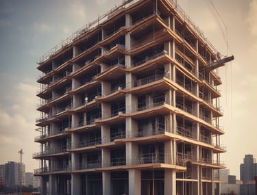 Professional lawyer reviewing real estate contract documents in office.