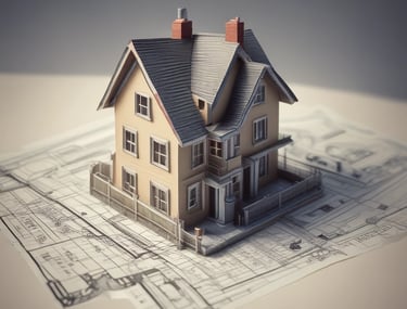 Professional lawyer reviewing real estate contract documents in office.