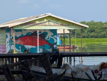 Tratitional houses in Cienaga Grande