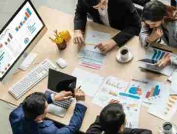 Besprechung in einem Unternehmen