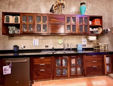fully equipped kitchen in this vacation rental home in san miguel de allende