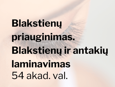 Blakstienų priauginimas. Blakstienų ir antakių laminavimas