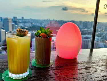 Andaz Singapore Mr Stork rooftop bar with cocktails and city views