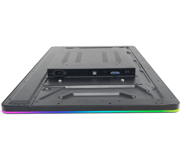 ClaraTech 32-inch casino monitor interface with aviation plug, DVI, HDMI, and DP for modern slot builds.