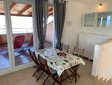 Living room with sea view