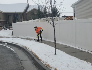 Driveway snow removal