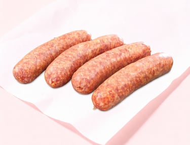Saucisses de veau tendres et savoureuses, viande sélectionnée